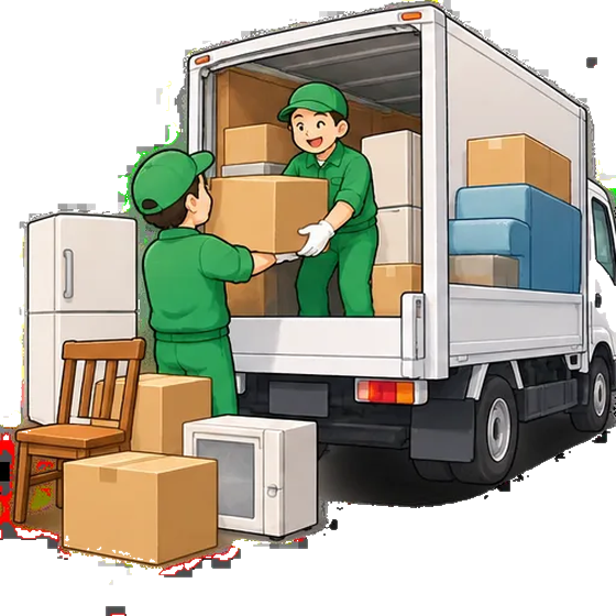 引っ越しで出る不用品をまとめて処分する方法｜間に合わせる段取りのイメージイラスト