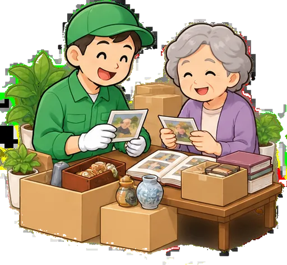 相続した家の片付け｜売却・解体までの順番と気をつけることのイメージイラスト
